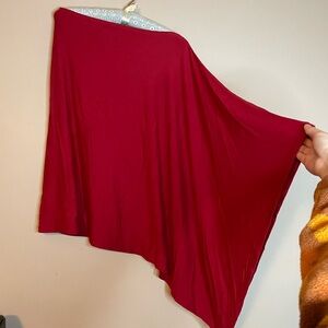 New J.Jill Wearever Collection poncho shawl cape one size true red
